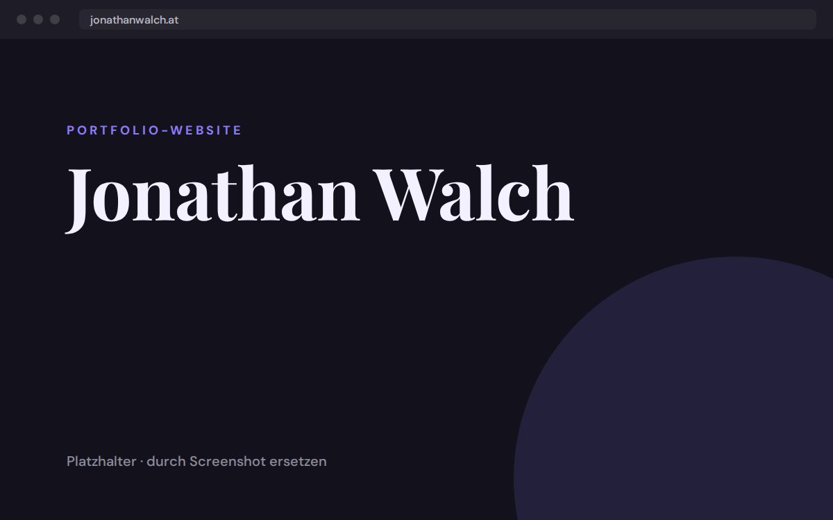 Screenshot der Website jonathanwalch.at